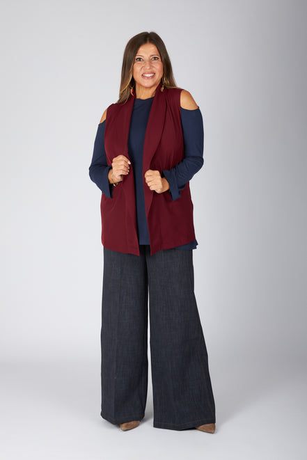 Gilet Kyoto cady vino