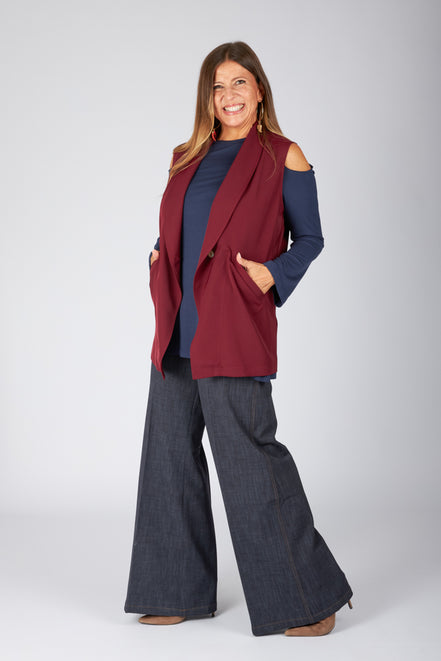 Gilet Kyoto cady vino