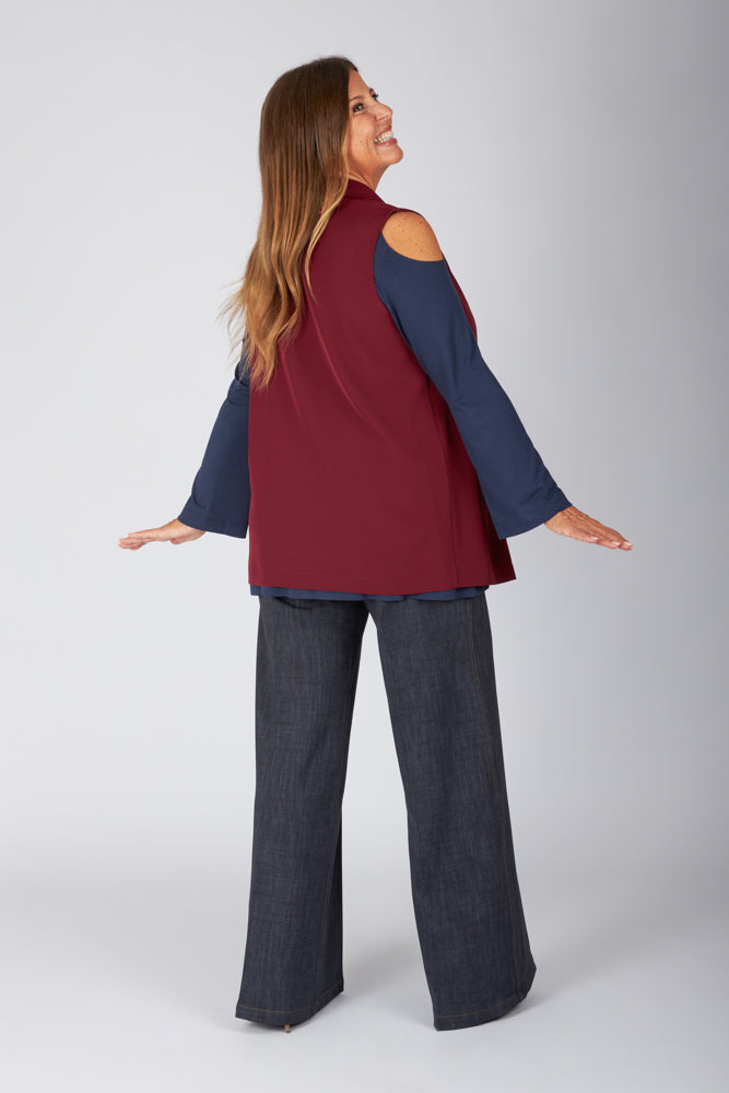 Gilet Kyoto cady vino
