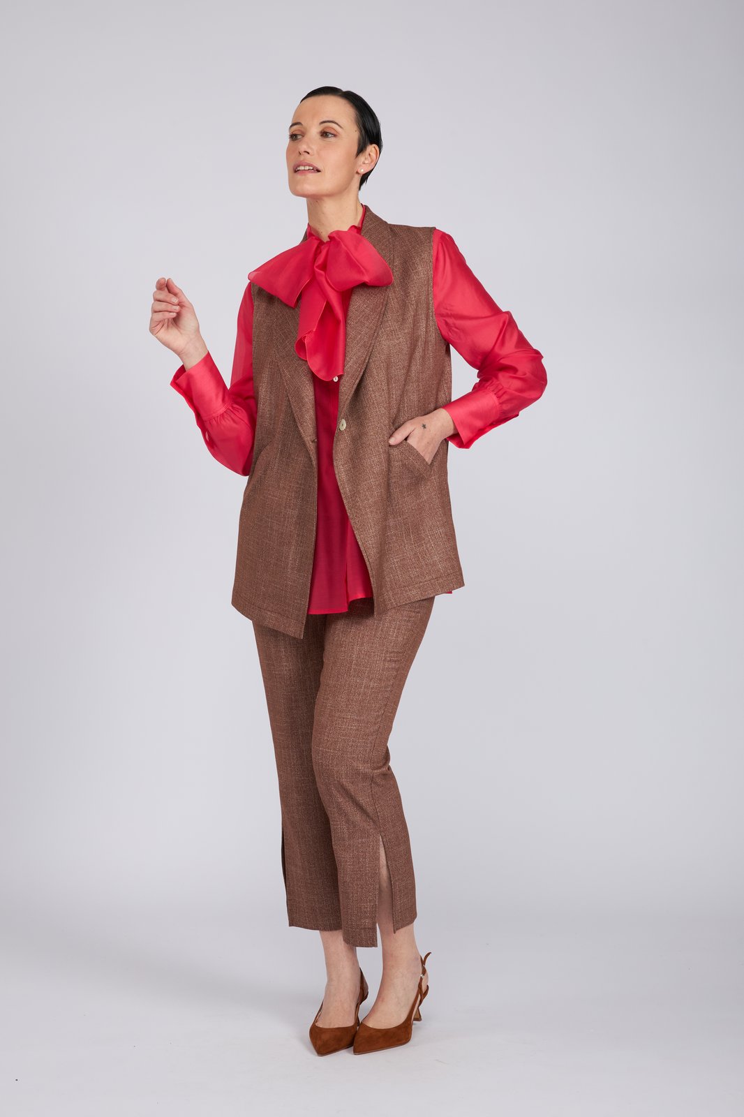 Gilet Kyoto cioccolato
