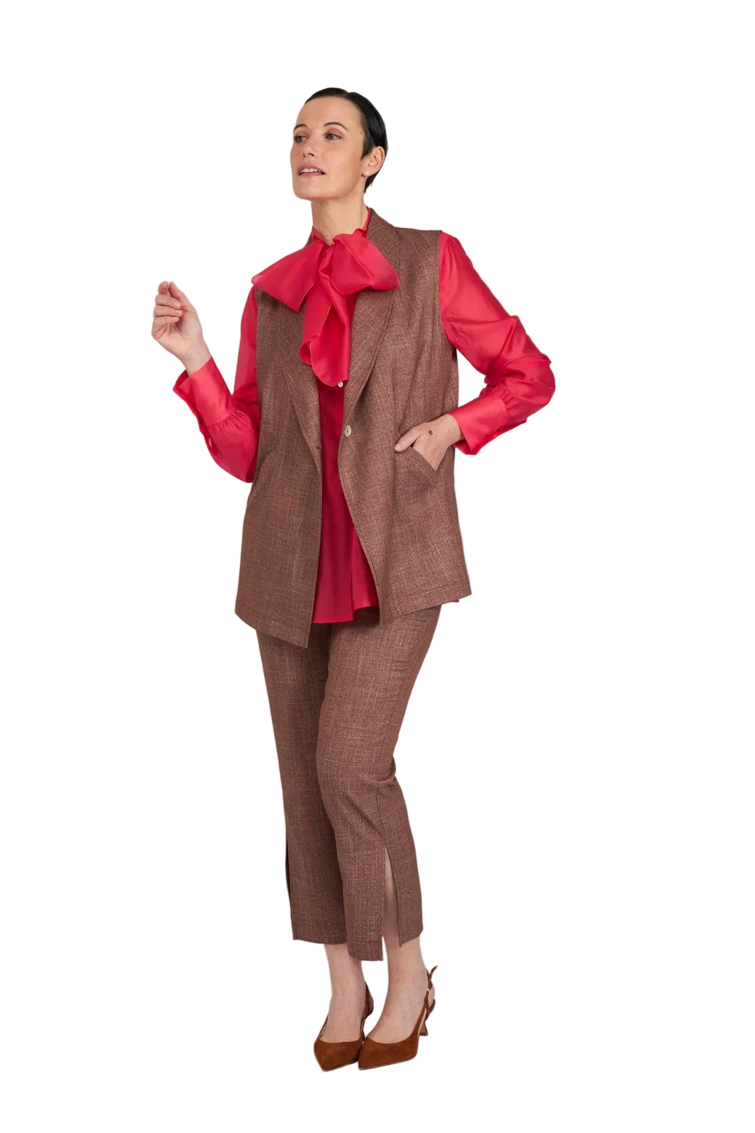 Gilet Kyoto cioccolato