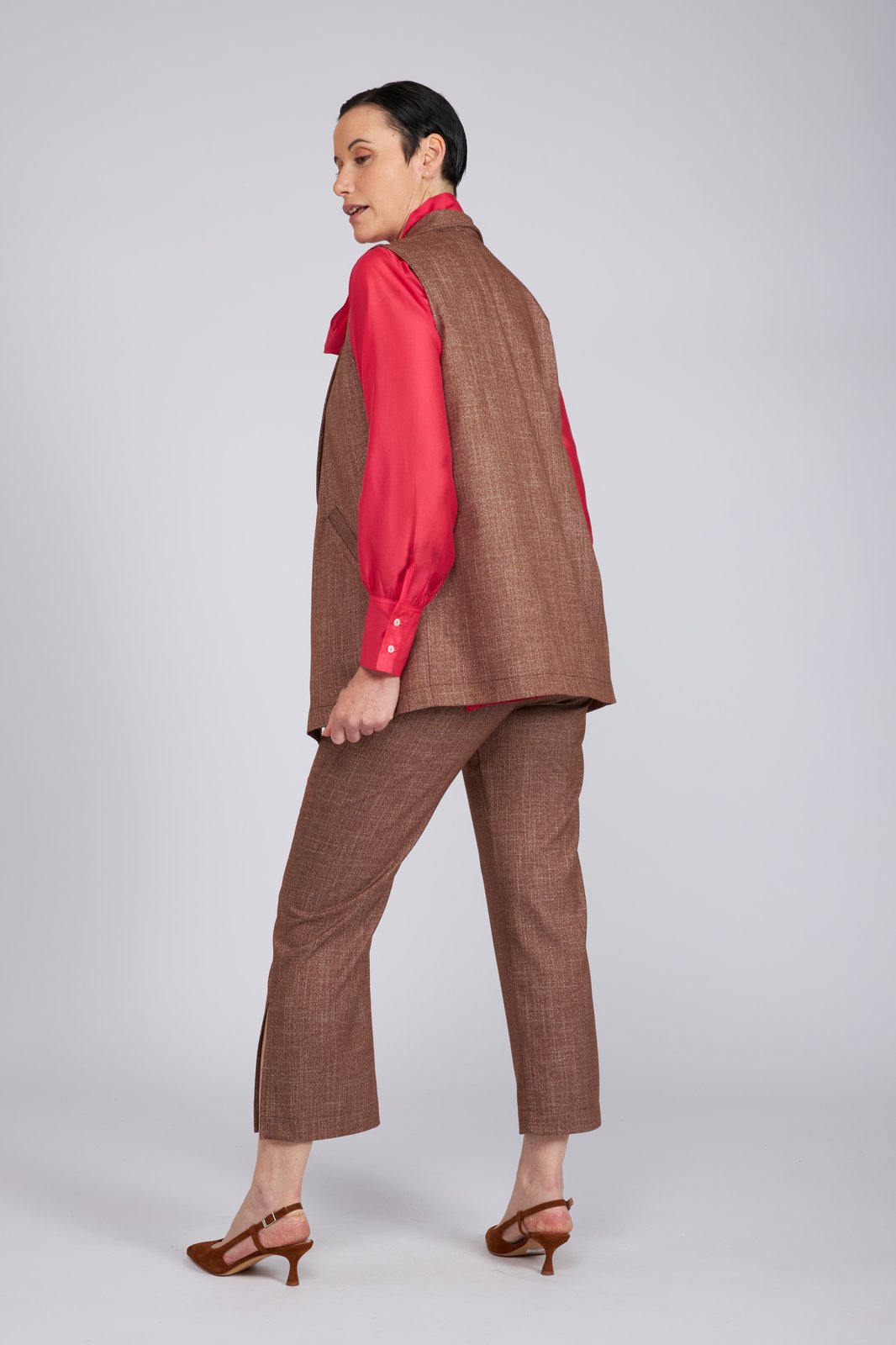 Gilet Kyoto cioccolato