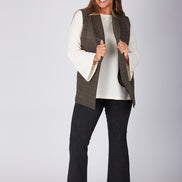 Gilet Kyoto scozzese beige nero oro