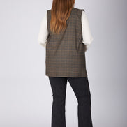 Gilet Kyoto scozzese beige nero oro
