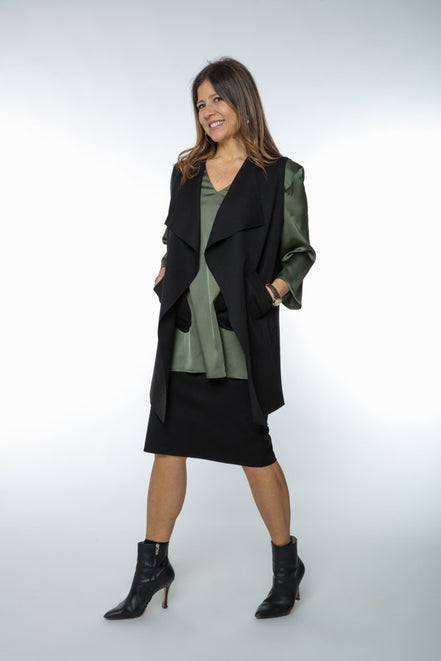 Gilet Barcelona punto milano nero