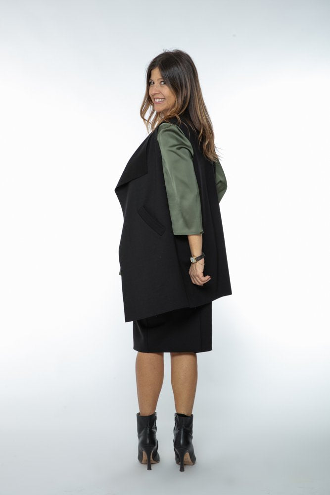 Gilet Barcelona punto milano nero