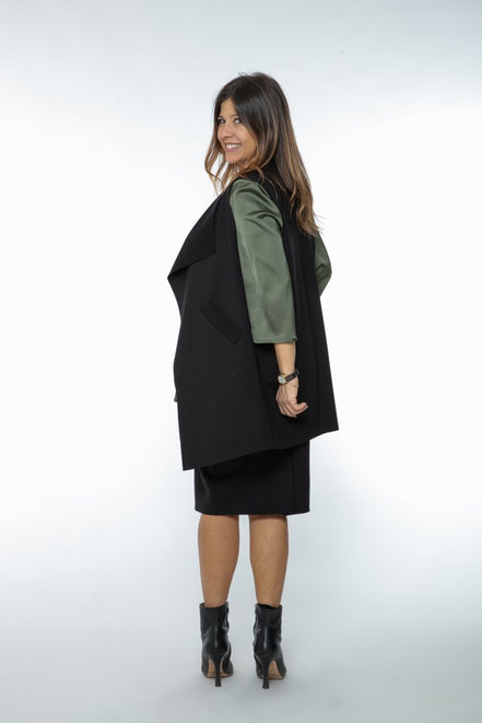 Gilet Barcelona punto milano nero