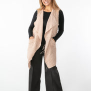 Gilet Barcelona bouclè lurex rosa