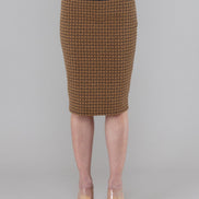 Gonna Tulip longuette jacquard con baschina