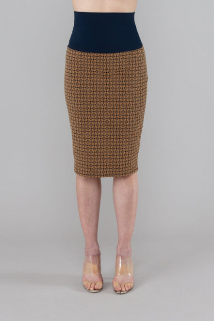 Gonna Tulip longuette jacquard con baschina