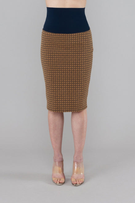Gonna Tulip longuette jacquard con baschina