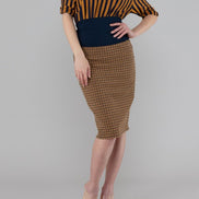 Gonna Tulip longuette jacquard con baschina