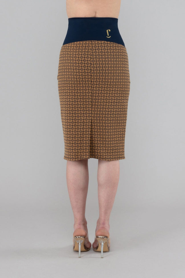 Gonna Tulip longuette jacquard con baschina