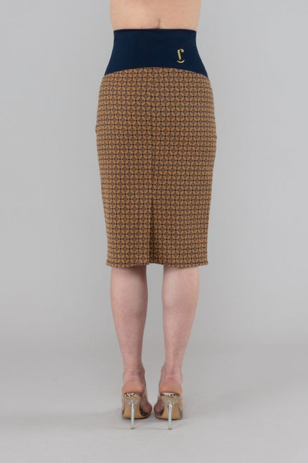 Gonna Tulip longuette jacquard con baschina