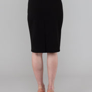 Gonna Tulip longuette punto Milano nero con baschina