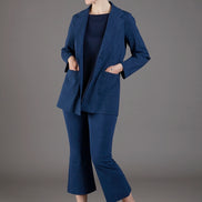 Blazer Berlin punto milano cotone blu chiaro delavè