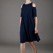 Abito Lea fluido navy
