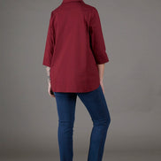 Jeans sigaretta cotone blu chiaro delavè con baschina