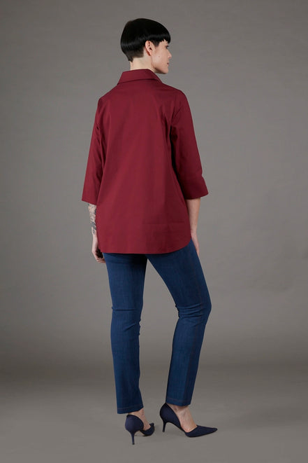 Jeans sigaretta cotone blu chiaro delavè con baschina