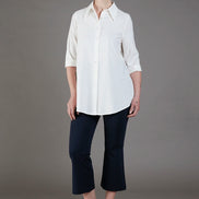 Camicia Milano in plumetis panna