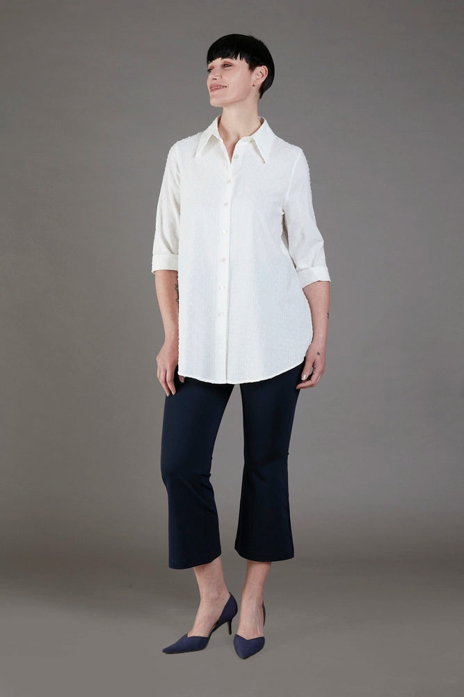 Camicia Milano in plumetis panna