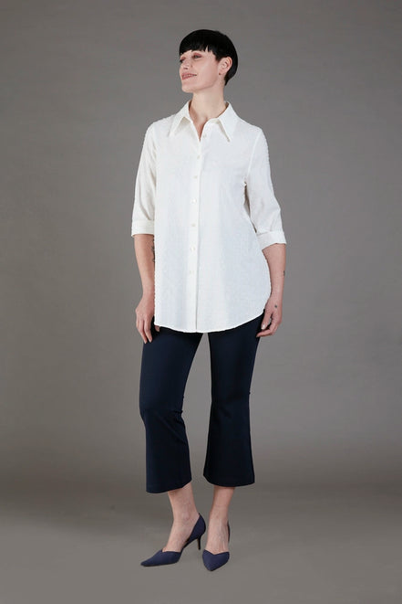 Camicia Milano in plumetis panna