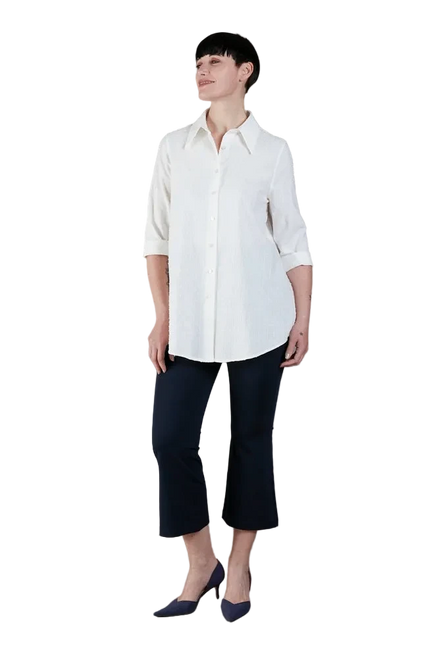 Camicia Milano in plumetis panna