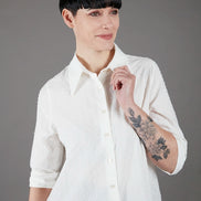 Camicia Milano in plumetis panna
