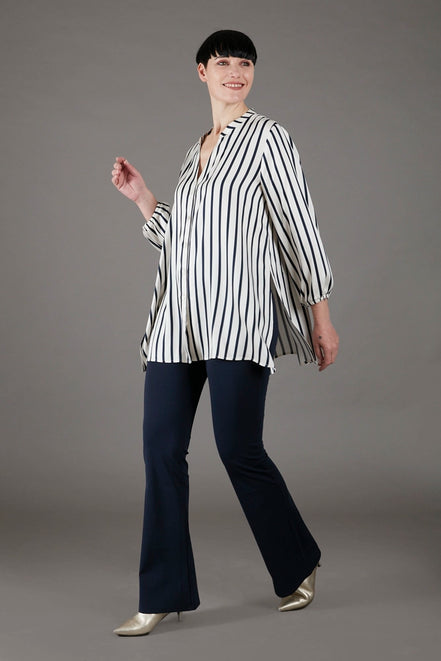 Panta Milano in punto milano cotone blu navy