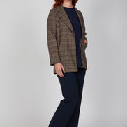 Giacca Berlin blazer scozzese mocha blu vino