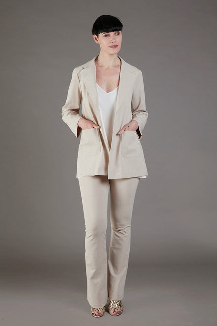 Berlin Blazer in Washed Ecru Jersey