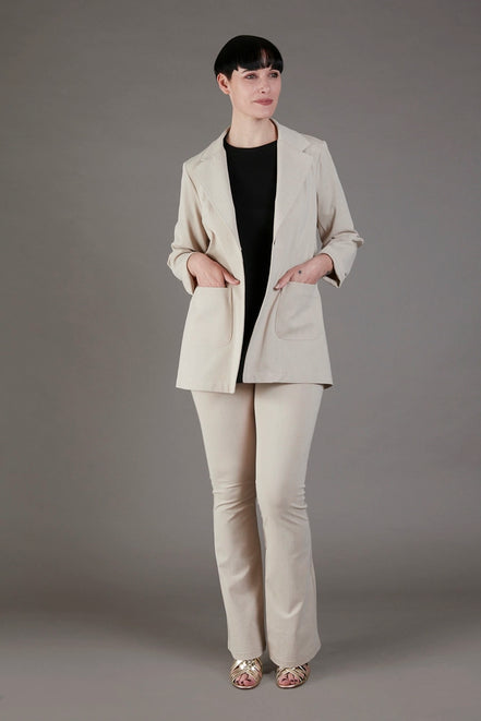 Berlin Blazer in Washed Ecru Jersey