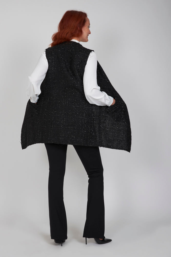 Gilet Barcelona lurex nero