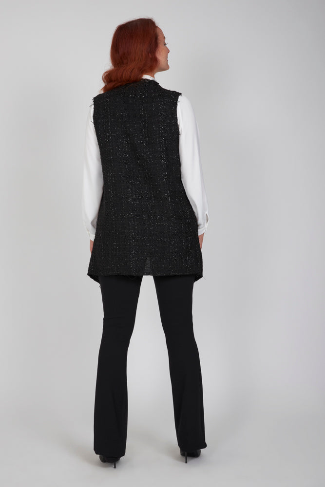 Gilet Barcelona lurex nero