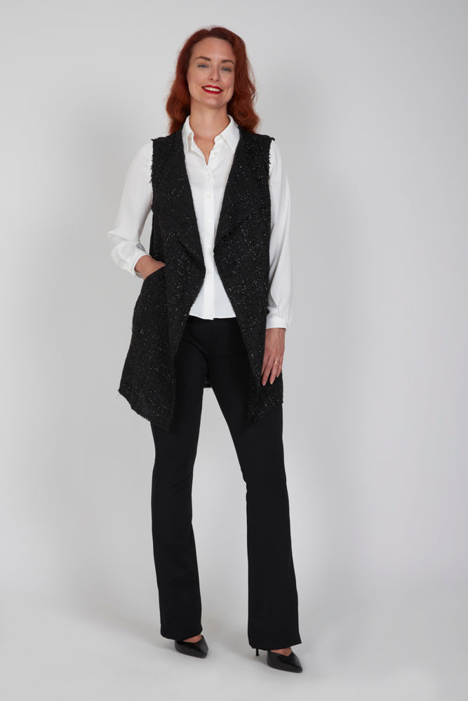 Gilet Barcelona lurex nero