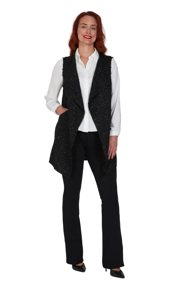 Gilet Barcelona lurex nero