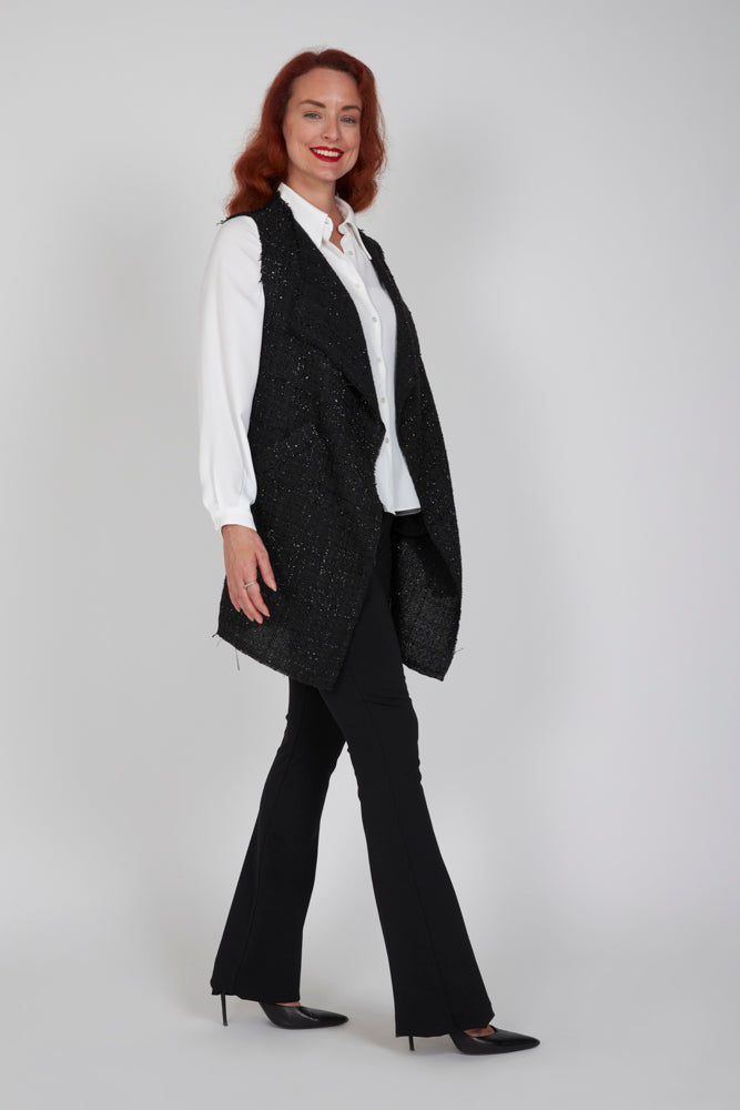 Gilet Barcelona lurex nero