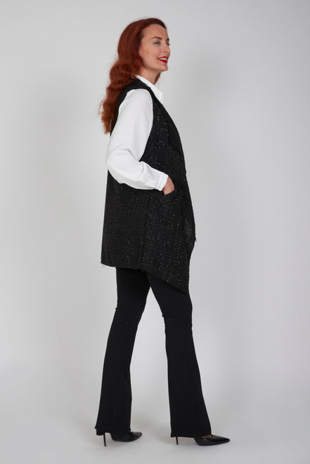 Gilet Barcelona lurex nero