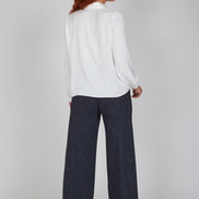 Camicia London techno satin latte