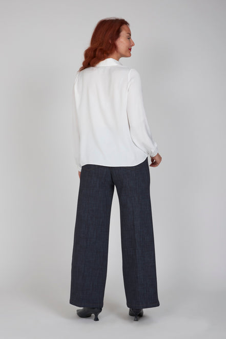 Camicia London techno satin latte