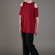 Panta Torino crepe satin nero con baschina
