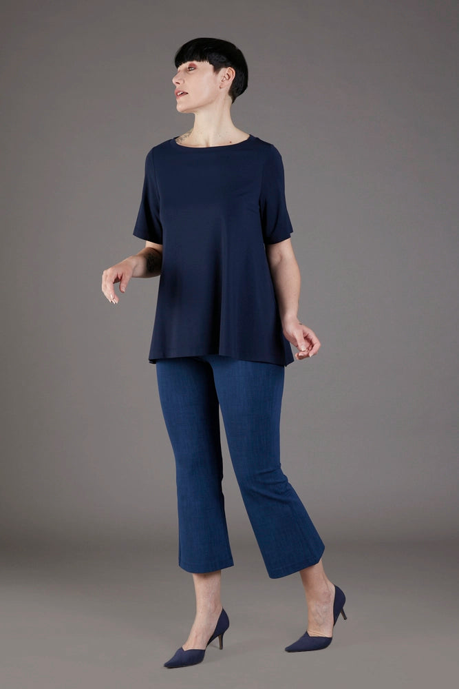 Maglia Mina maniche corte blu
