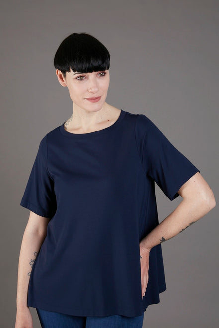 Maglia Mina maniche corte blu
