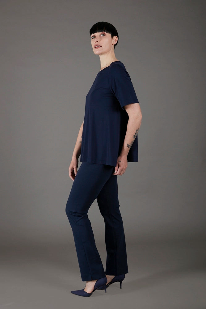 Maglia Mina maniche corte blu