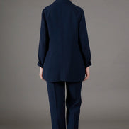 Blazer Berlin in crepe satin blu