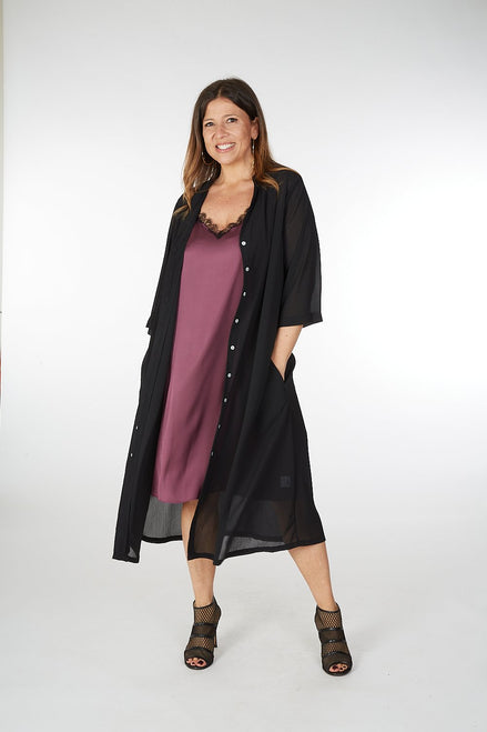 Abito Ischia tecno chiffon nero