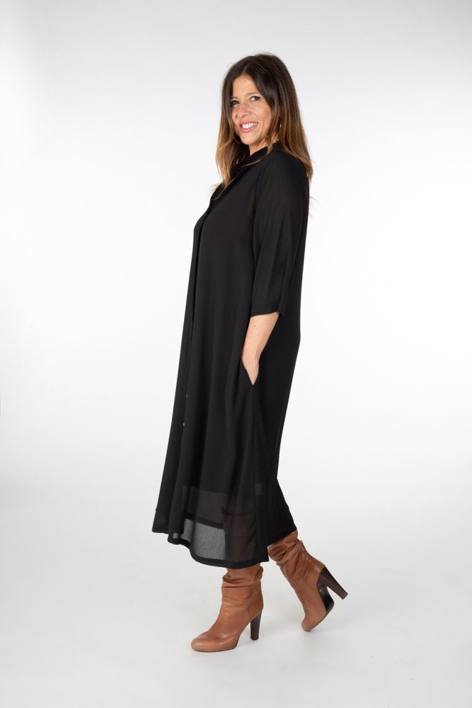 Abito Ischia tecno chiffon nero