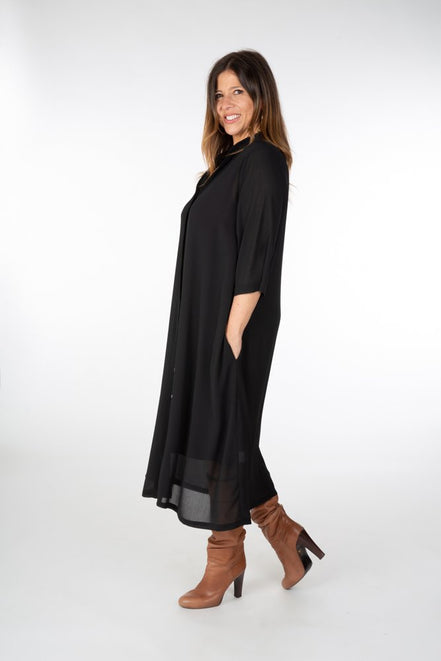 Abito Ischia tecno chiffon nero