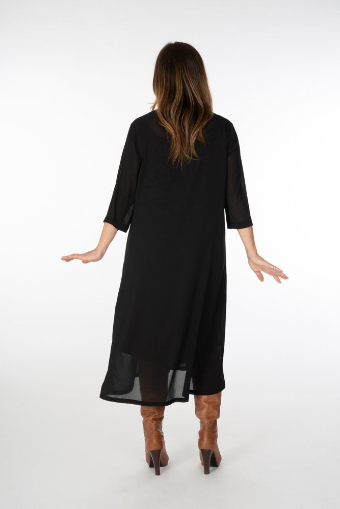Abito Ischia tecno chiffon nero