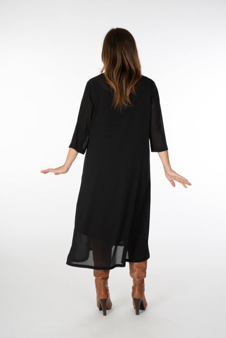 Abito Ischia tecno chiffon nero